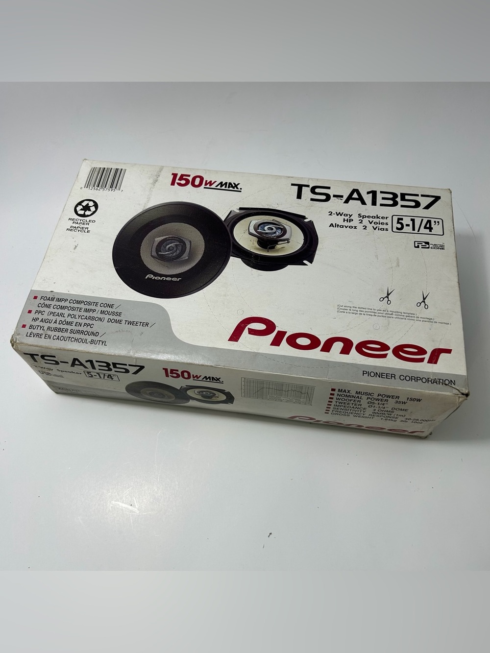 Pioneer TS-A1357 2-way Speaker 5-1/4" 150W New Open Box